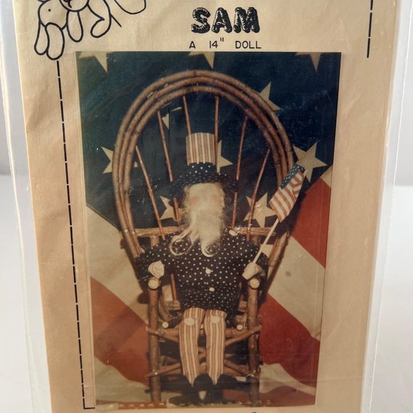 Sam 14 Inch Doll Pattern Never A Dull Needle Jo Gummere Uncut - Picture 2 of 7